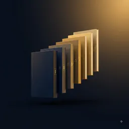 Os sete volumes da trilha, do nível um ao sete, com numeral romano dourado na lombada